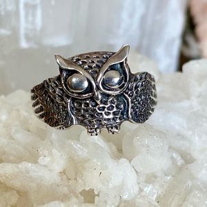 925 Sterling Silver Owl Ring